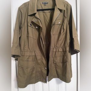 Lane Bryant olive green utility jacket